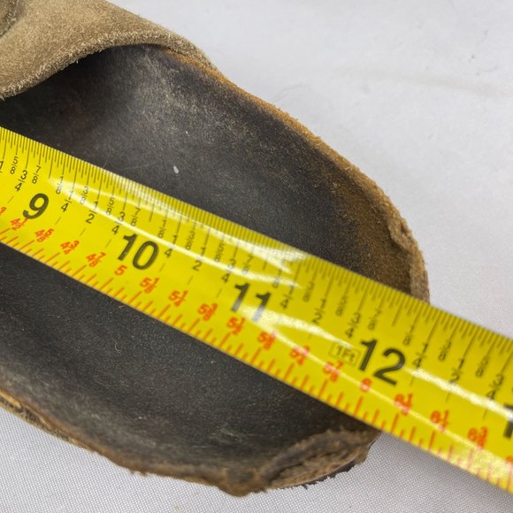 BIRKENSTOCK Mens Arizona 53 (US 18-20) Suede Brown Slide Sandals Cork Soles - Picture 7 of 10